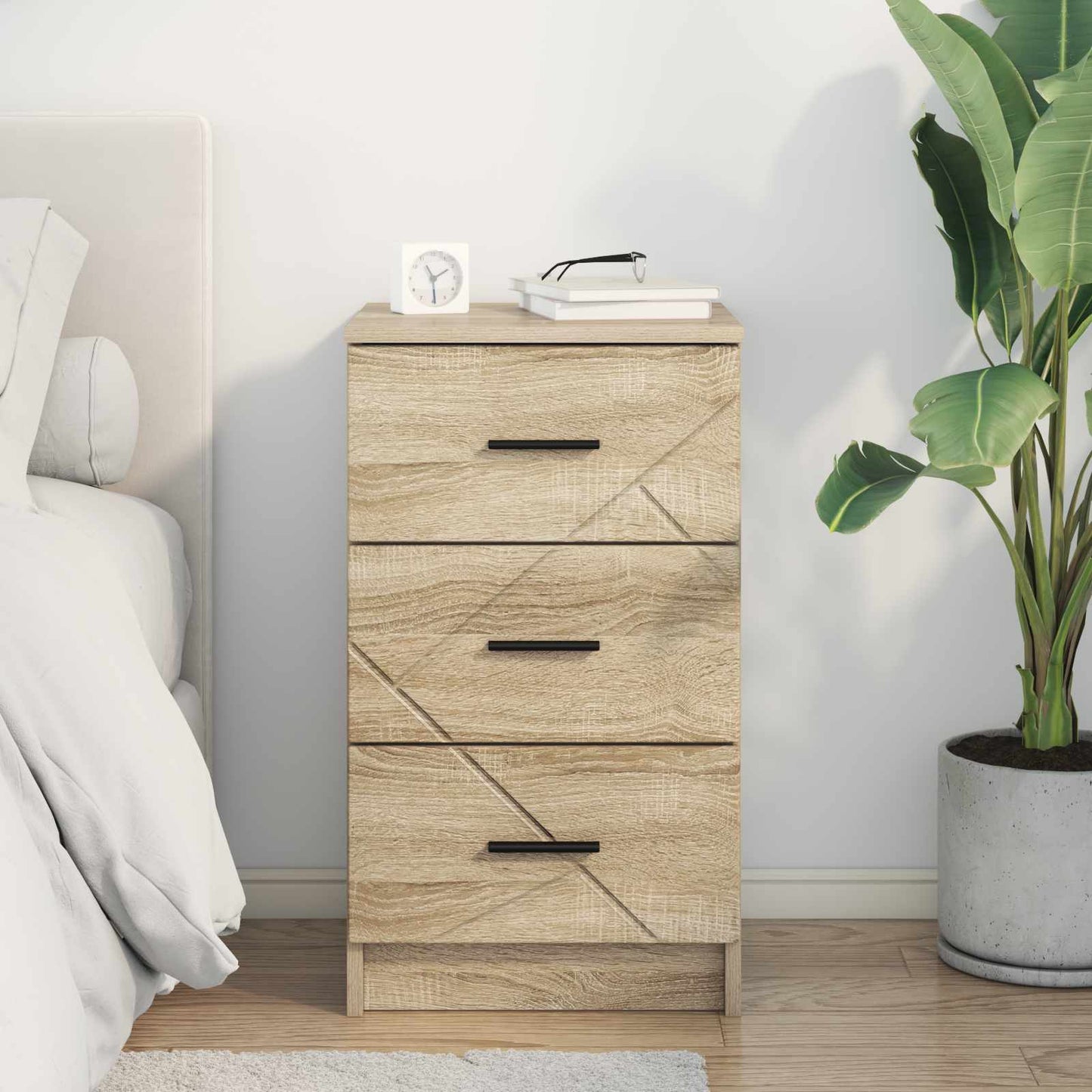 Bedside Cabinet Sonoma oak 38 x 38 x 66 cm Engineered wood