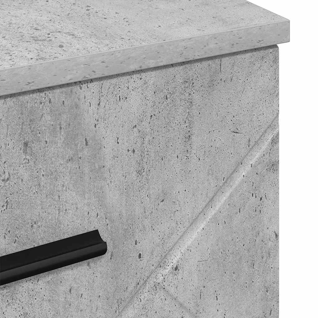 Bedside Cabinet Concrete grey 38 x 38 x 66 cm Engineered wood