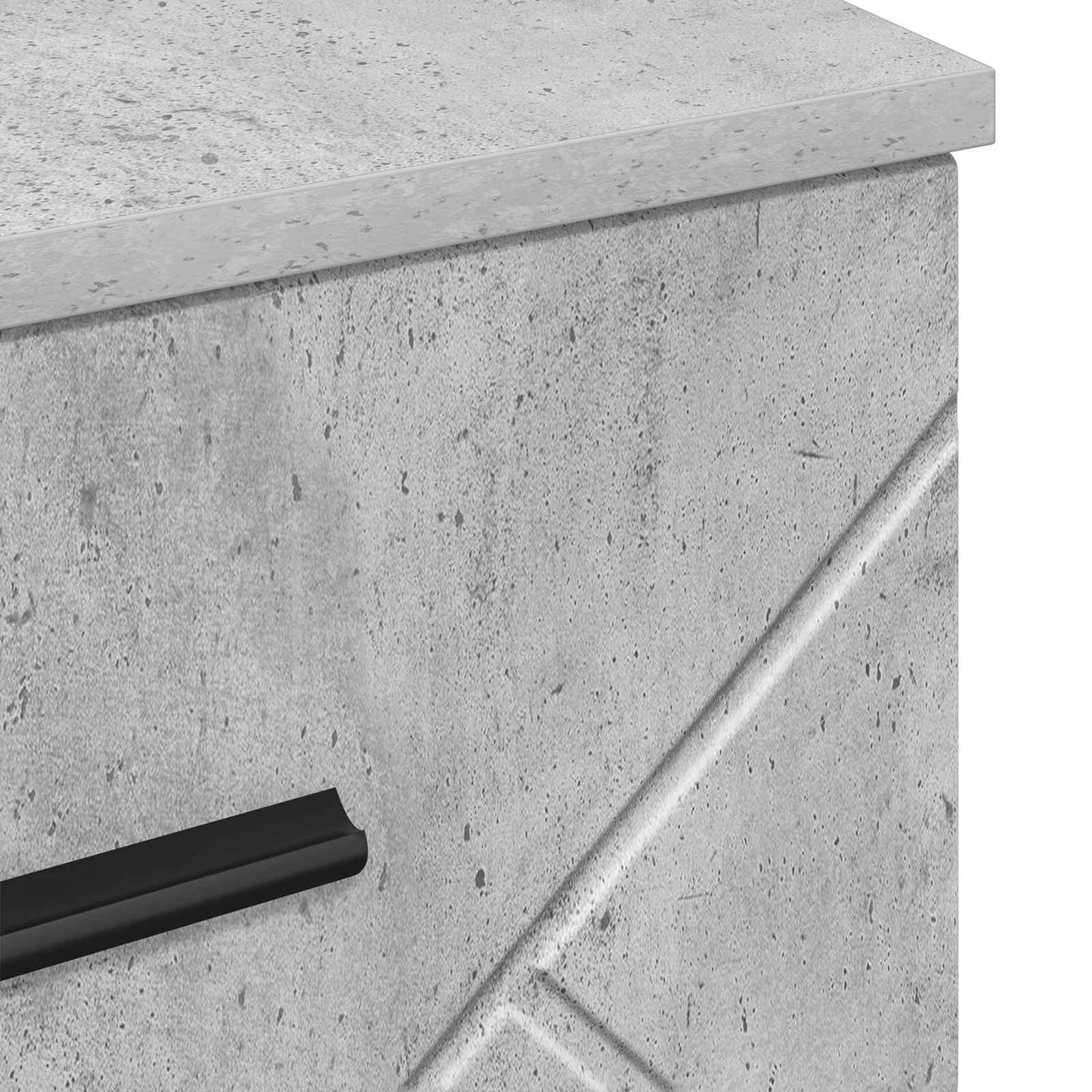 Bedside Cabinet Concrete grey 38 x 38 x 66 cm Engineered wood