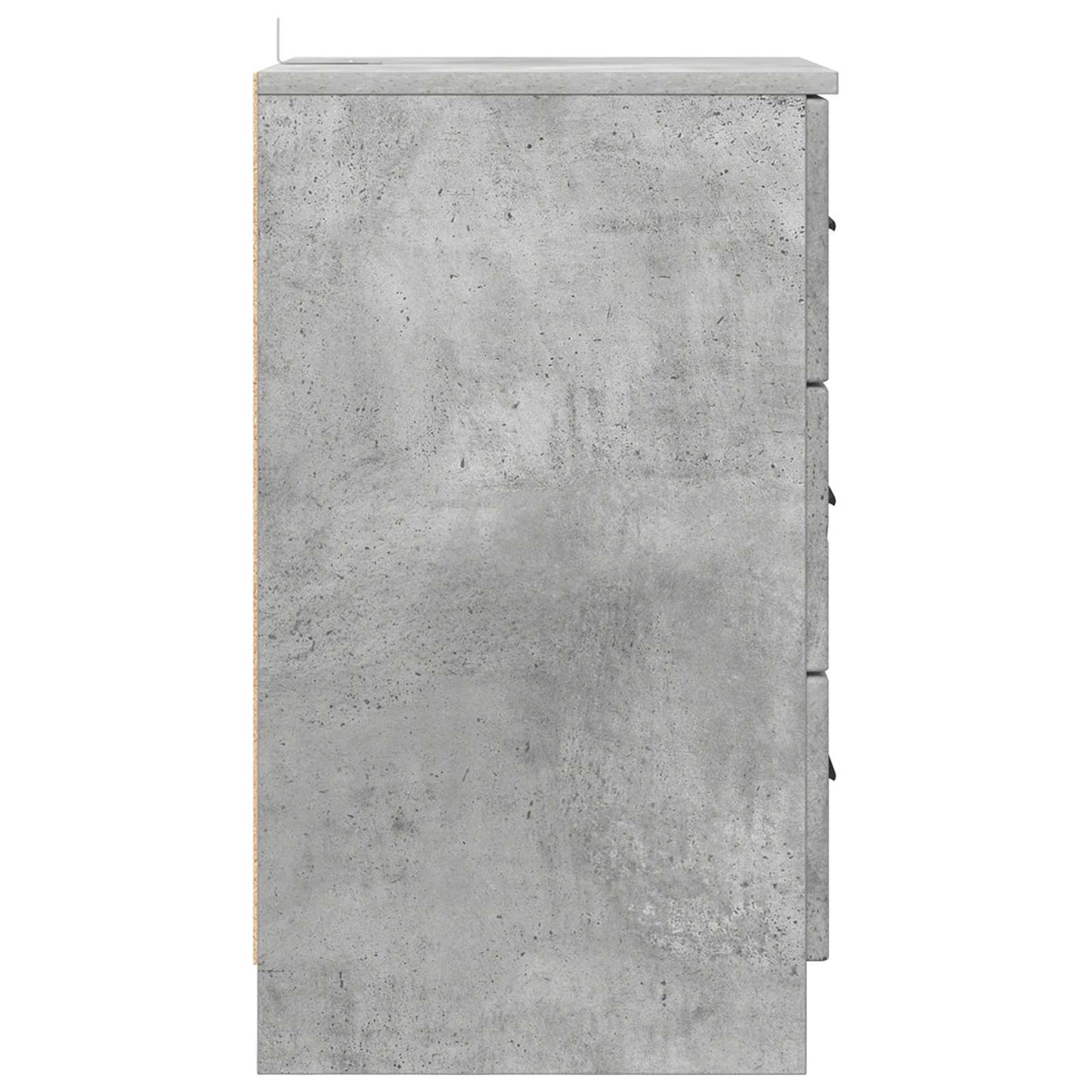 Bedside Cabinet Concrete grey 38 x 38 x 66 cm Engineered wood