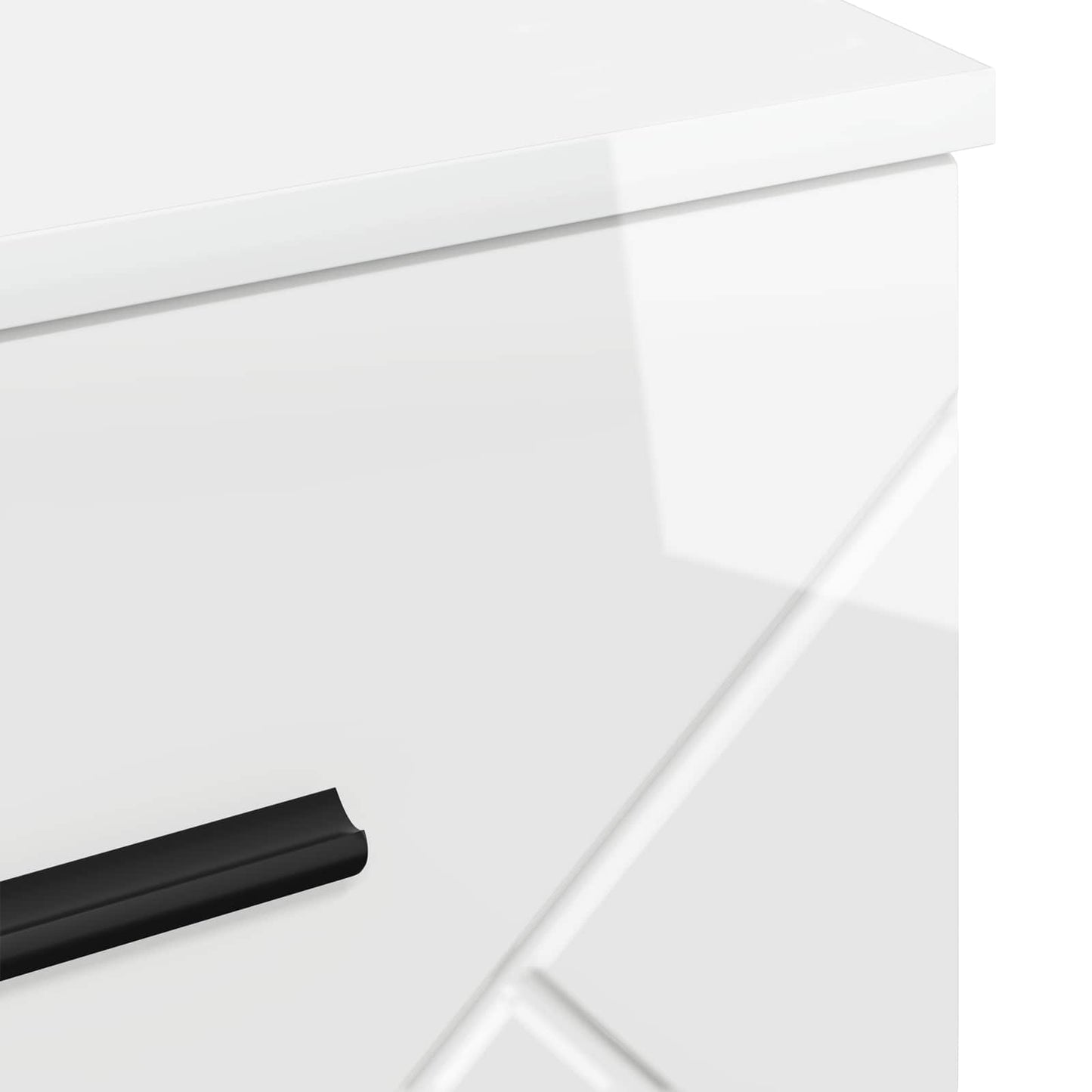 Bedside Cabinet High gloss white 38 x 38 x 66 cm