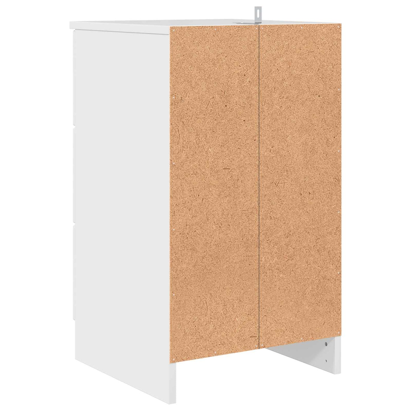 Bedside Cabinet with Drawer High gloss white 38 x 38 x 66 cm