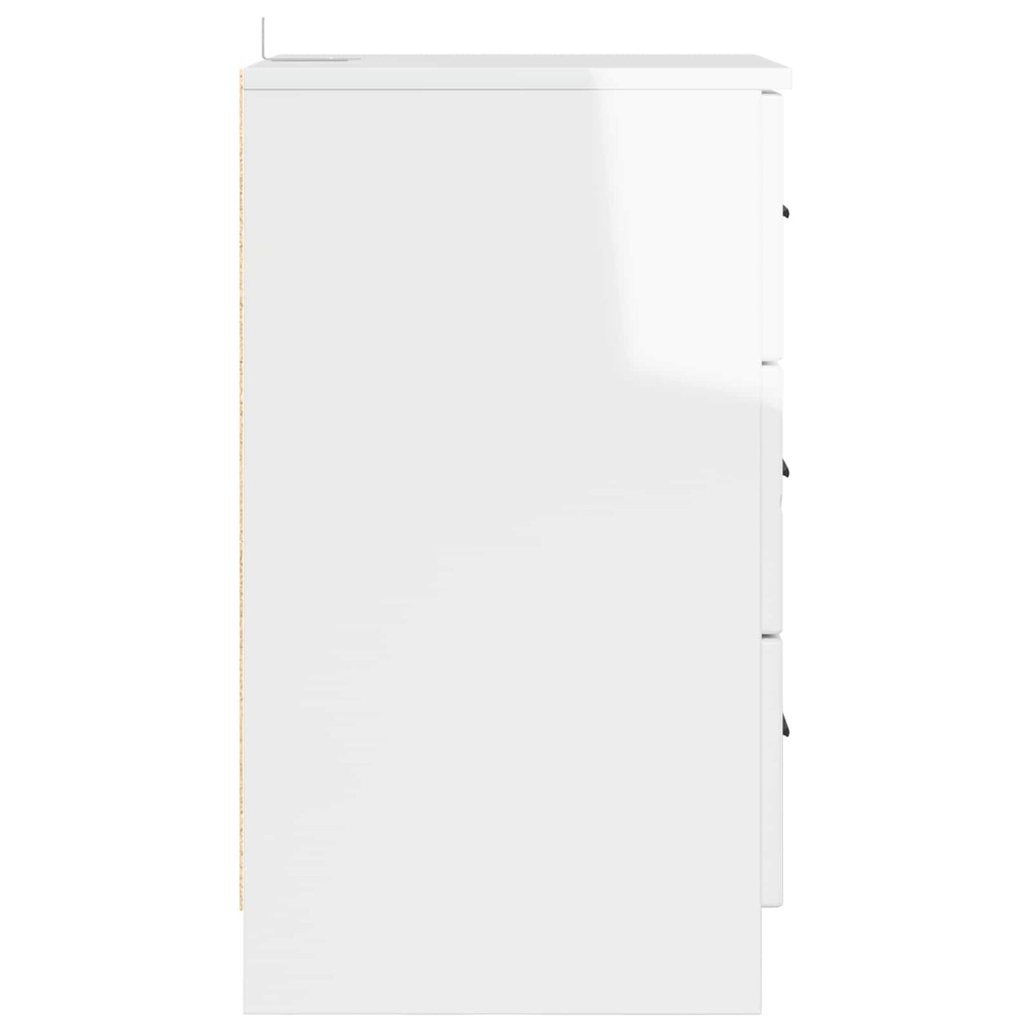 Bedside Cabinet High gloss white 38 x 38 x 66 cm