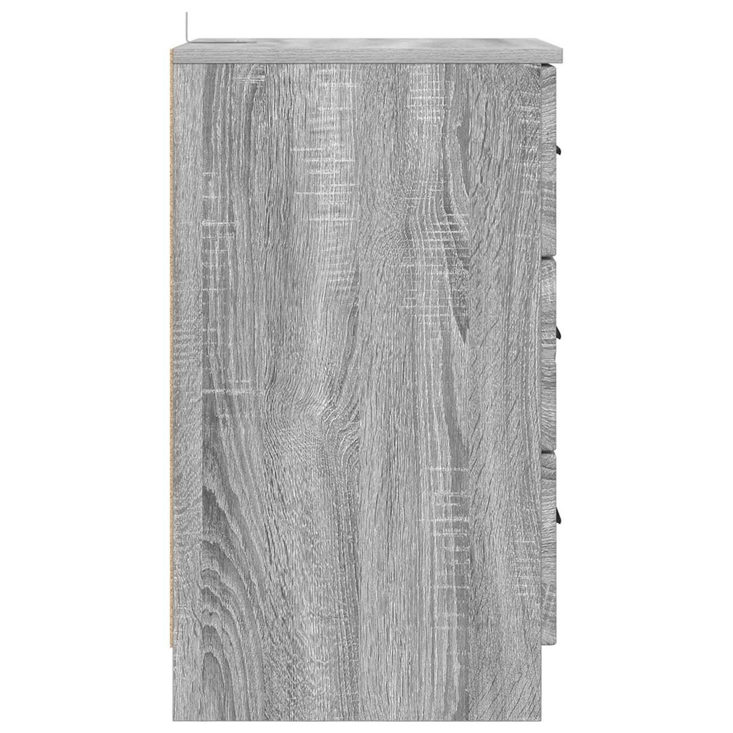 Bedside Cabinet Grey sonoma 38 x 38 x 66 cm Engineered wood