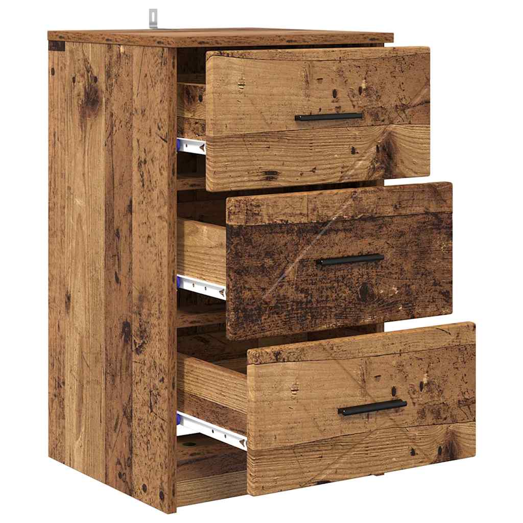 Bedside Cabinet Old wood 38 x 38 x 66 cm Engineered wood