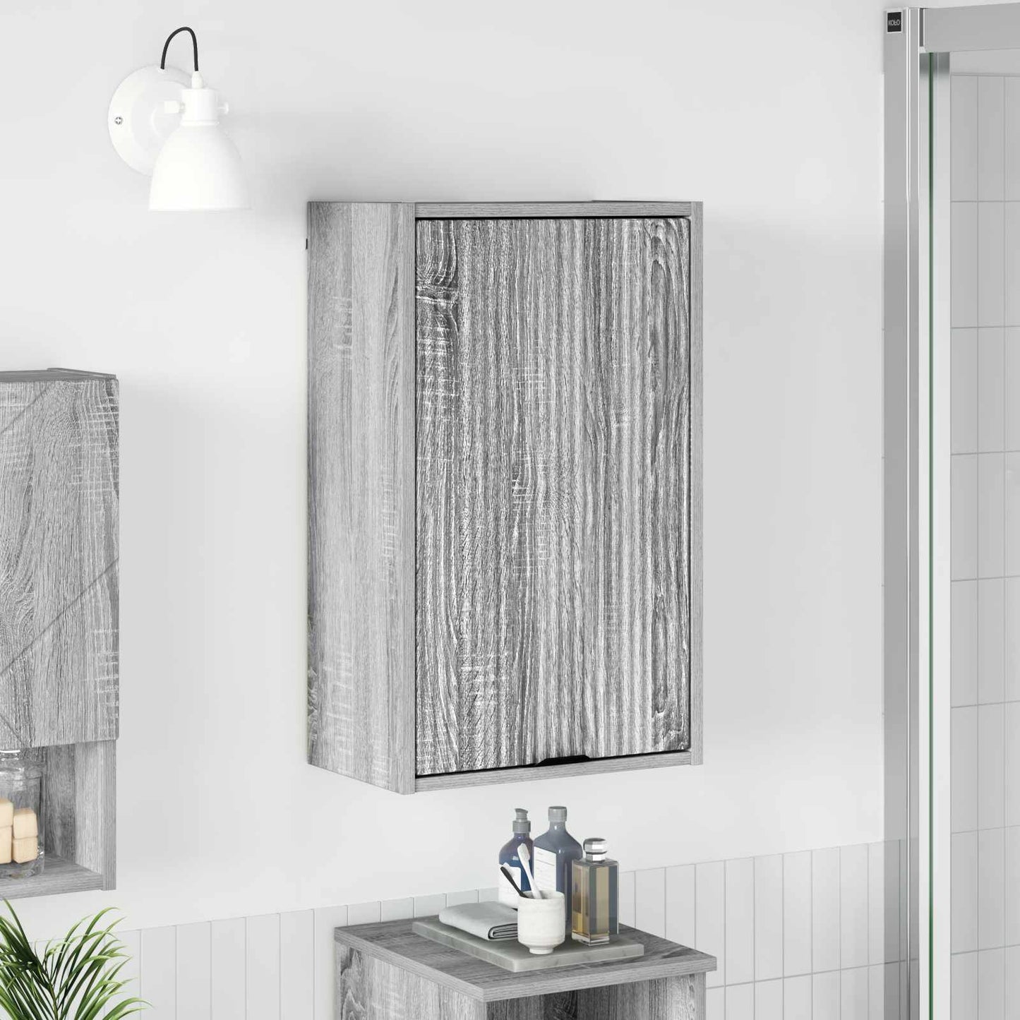 Bathroom Cabinet Wall-mounted Grey Sonoma 39 x 23.5 x 65 cm