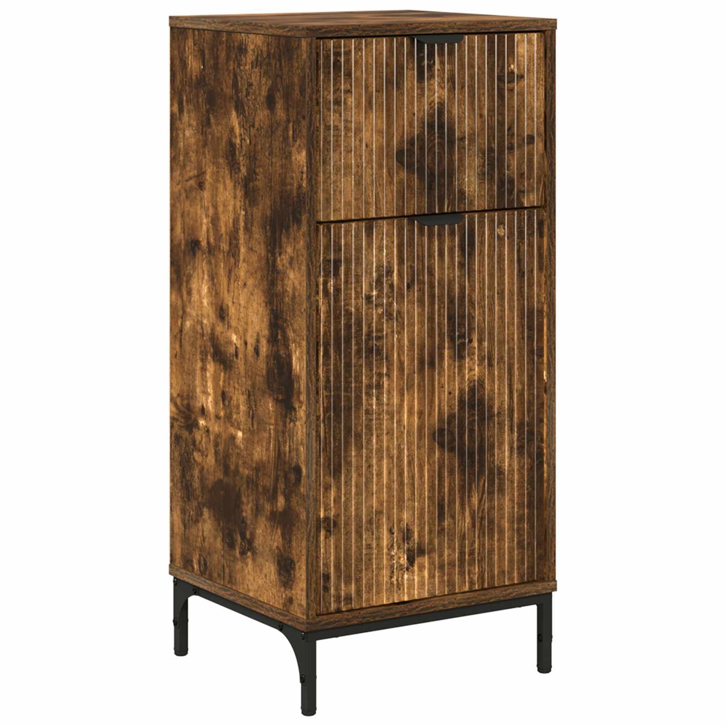 Bathroom Cabinet with Drawer Smoked Oak 39.5 x 36 x 88 cm