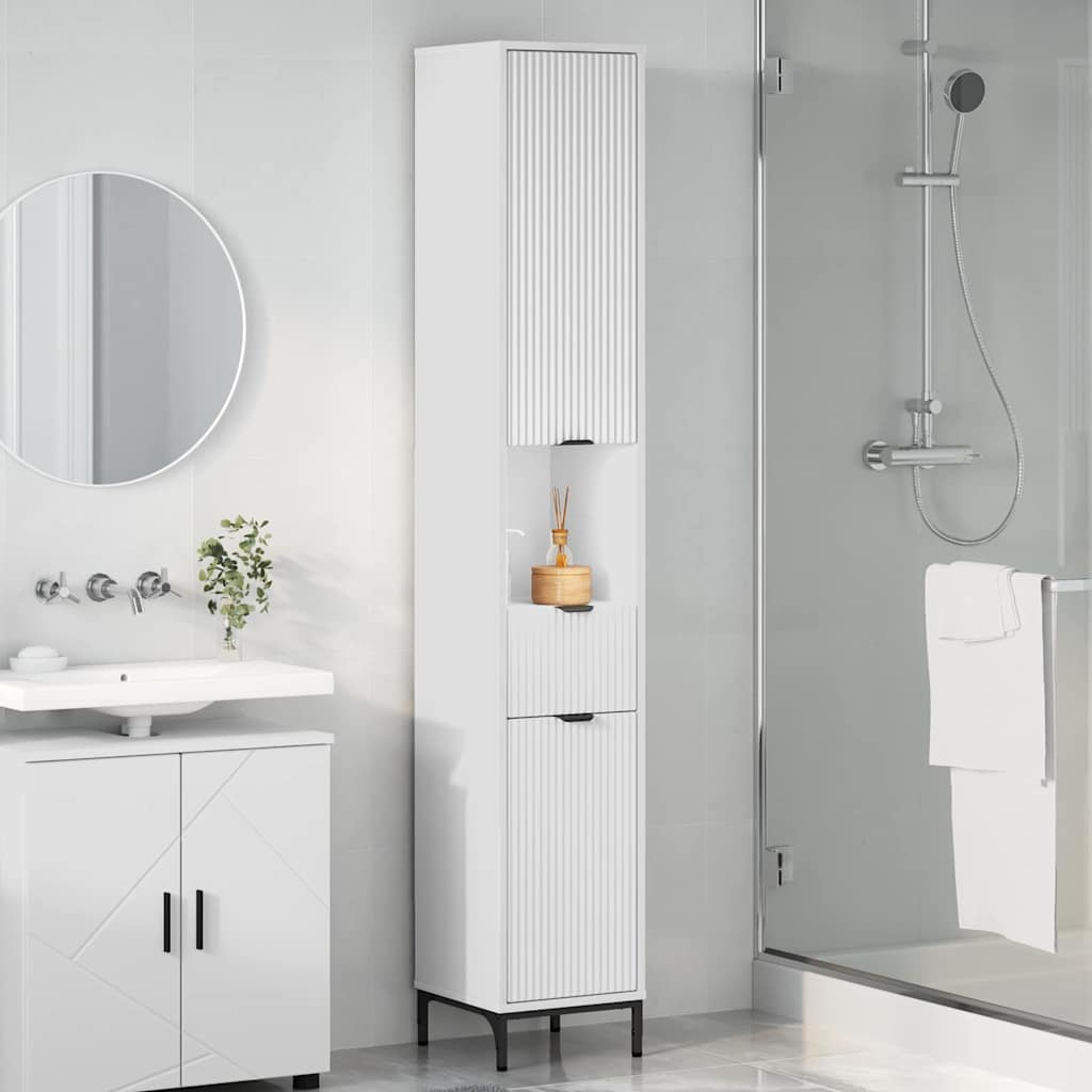 Bathroom Cabinet White 31.5 x 33 x 190 cm