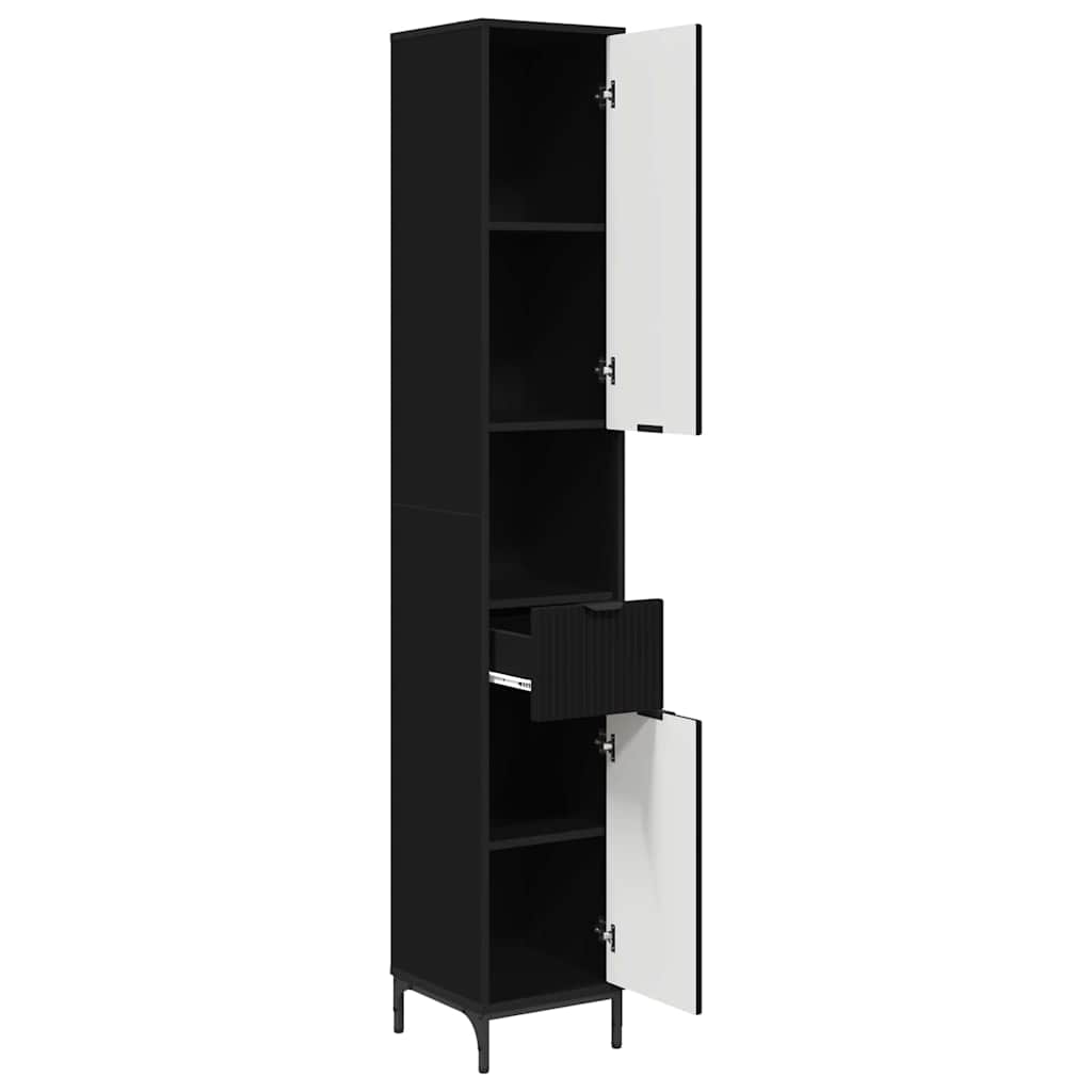 Bathroom Cabinet Black 31.5 x 33 x 190 cm