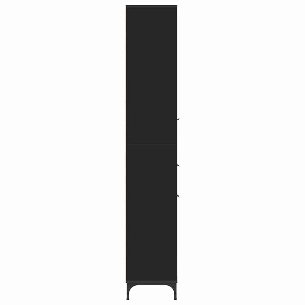 Bathroom Cabinet Black 31.5 x 33 x 190 cm