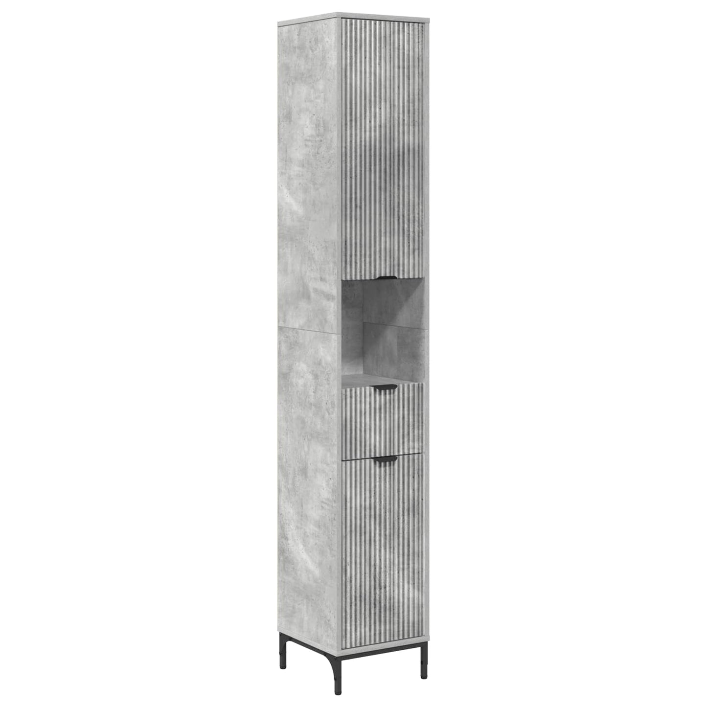 Bathroom Cabinet with Drawer Concrete Grey 31.5 x 33 x 190 cm