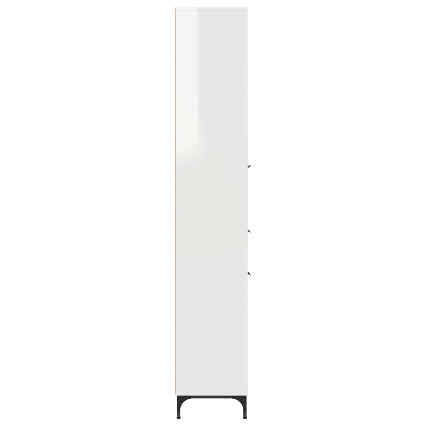 Bathroom Cabinet with Door High Gloss White 31.5 x 33 x 190 cm