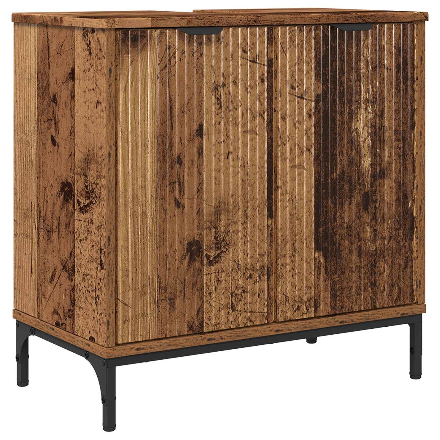Bathroom Sink Cabinet with Storage Old Wood 60.5 x 33.5 x 61 cm