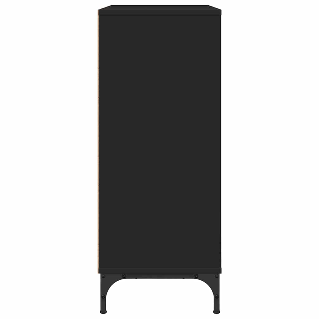 Sideboard with Drawer Black 79.5 x 33 x 82 cm Engineered Wood