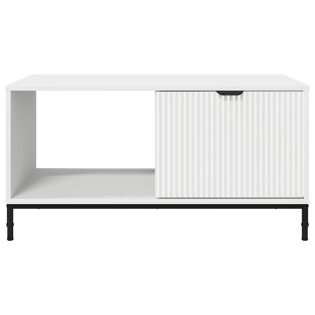 Coffee Table with Drawer White 90 x 49 x 46 cm Engineered Wood