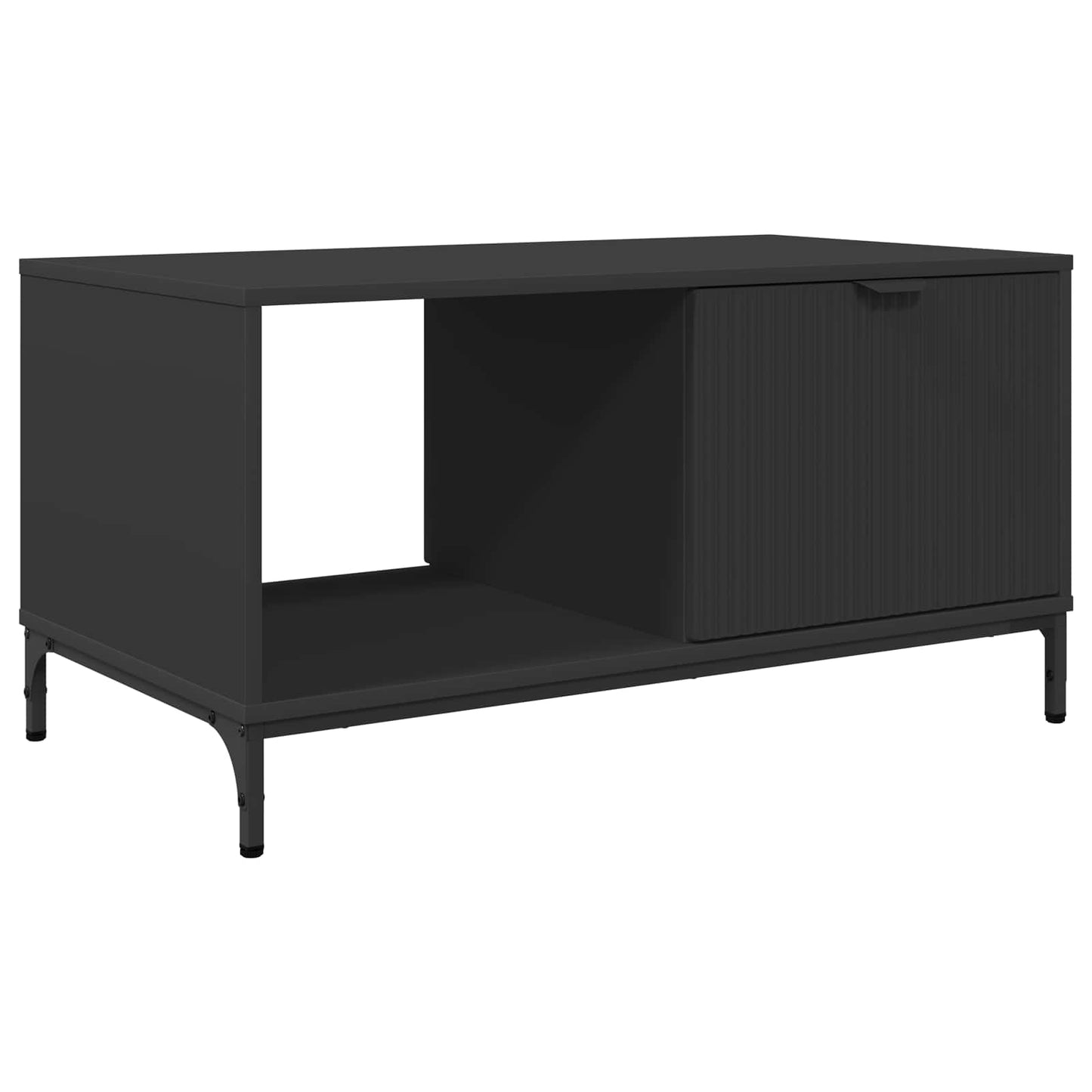 Coffee Table Black Oak 90 x 49 x 46 cm Engineered Wood