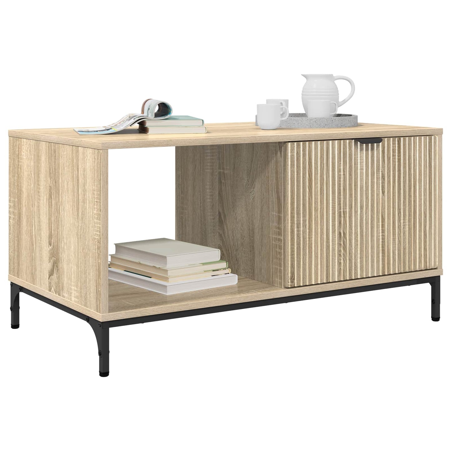 Coffee Table Sonoma Oak 90 x 49 x 46 cm Engineered Wood