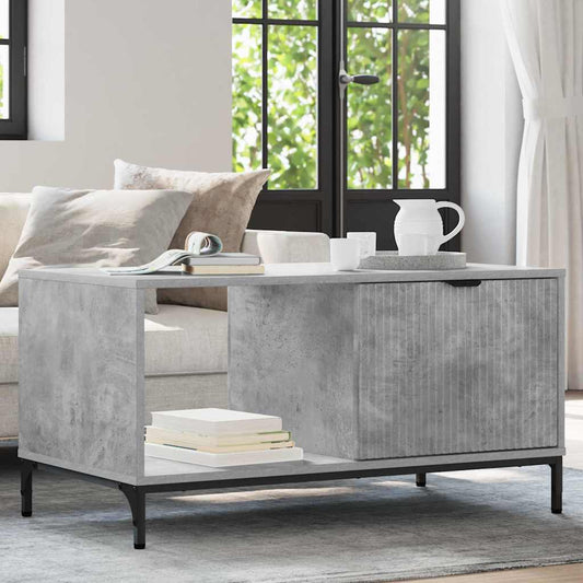 Coffee Table Concrete Grey 90 x 49 x 46 cm Engineered Wood
