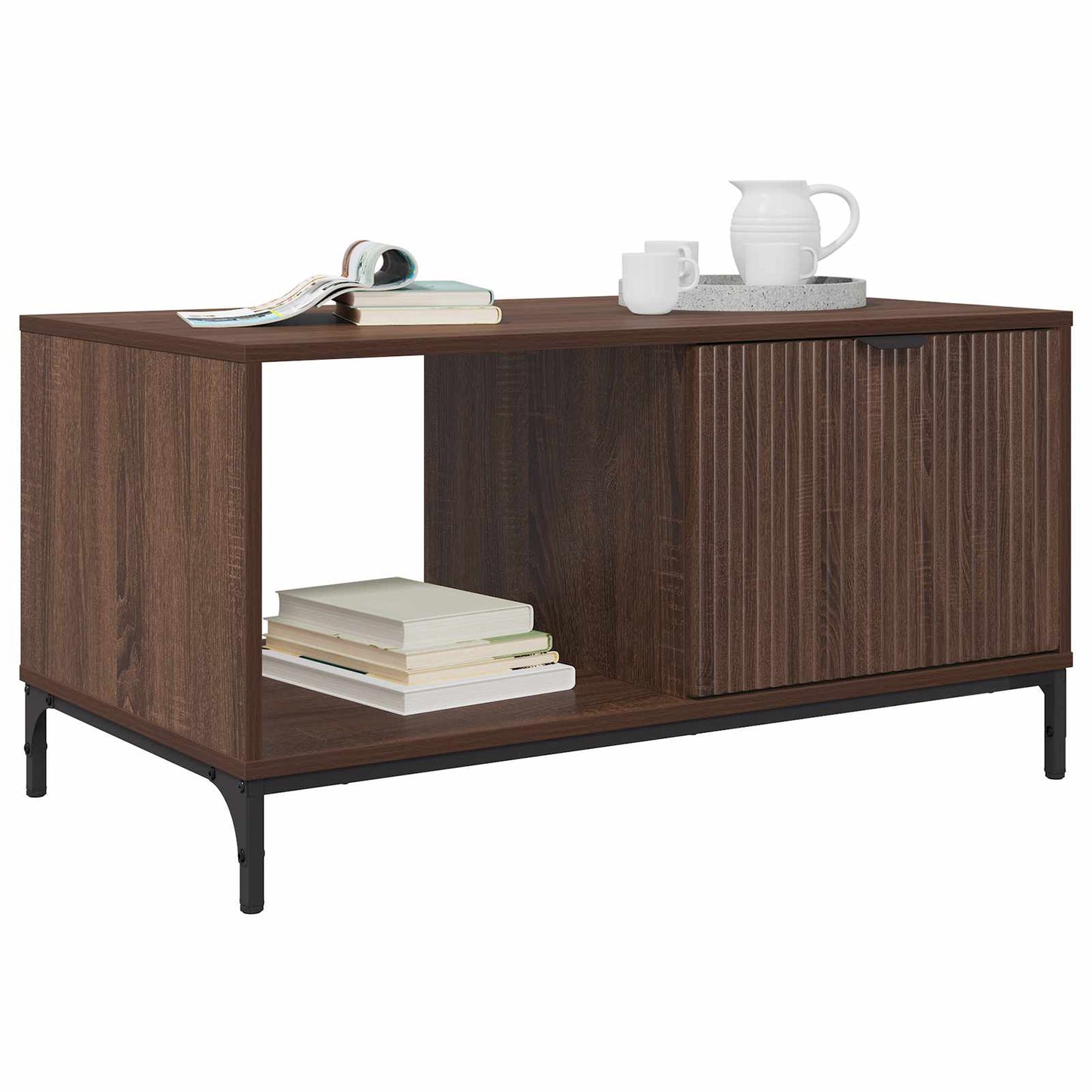 Coffee Table Brown Oak 90 x 49 x 46 cm Engineered Wood