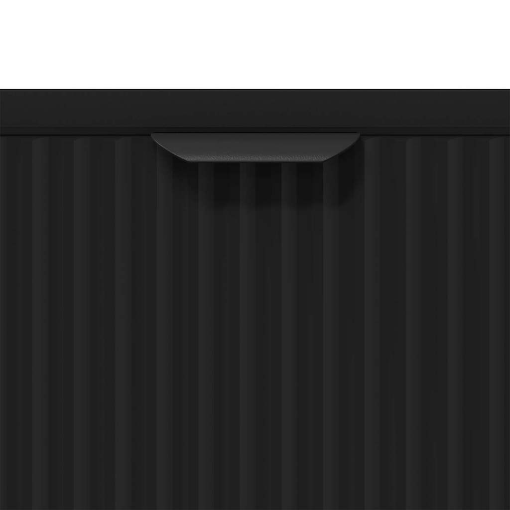 Sideboard Black 89.5 x 33 x 82 cm Engineered Wood