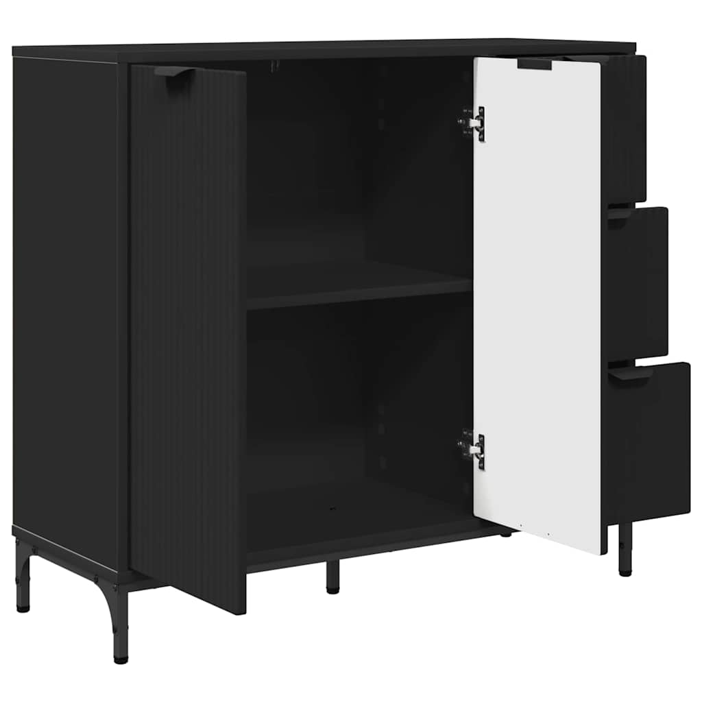 Sideboard Black 89.5 x 33 x 82 cm Engineered Wood