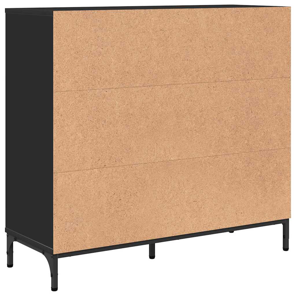 Sideboard Black 89.5 x 33 x 82 cm Engineered Wood