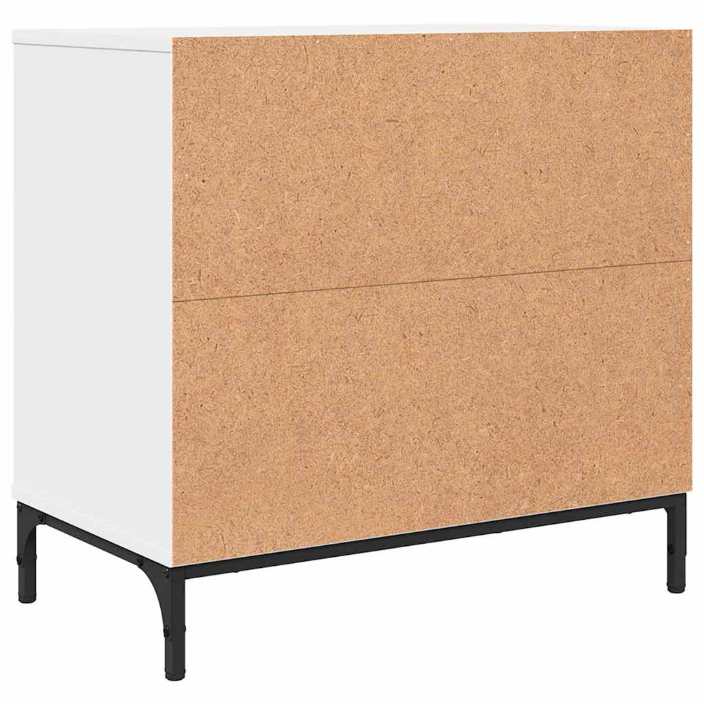 Bedside Table White 63.5 x 36 x 61 cm Engineered wood