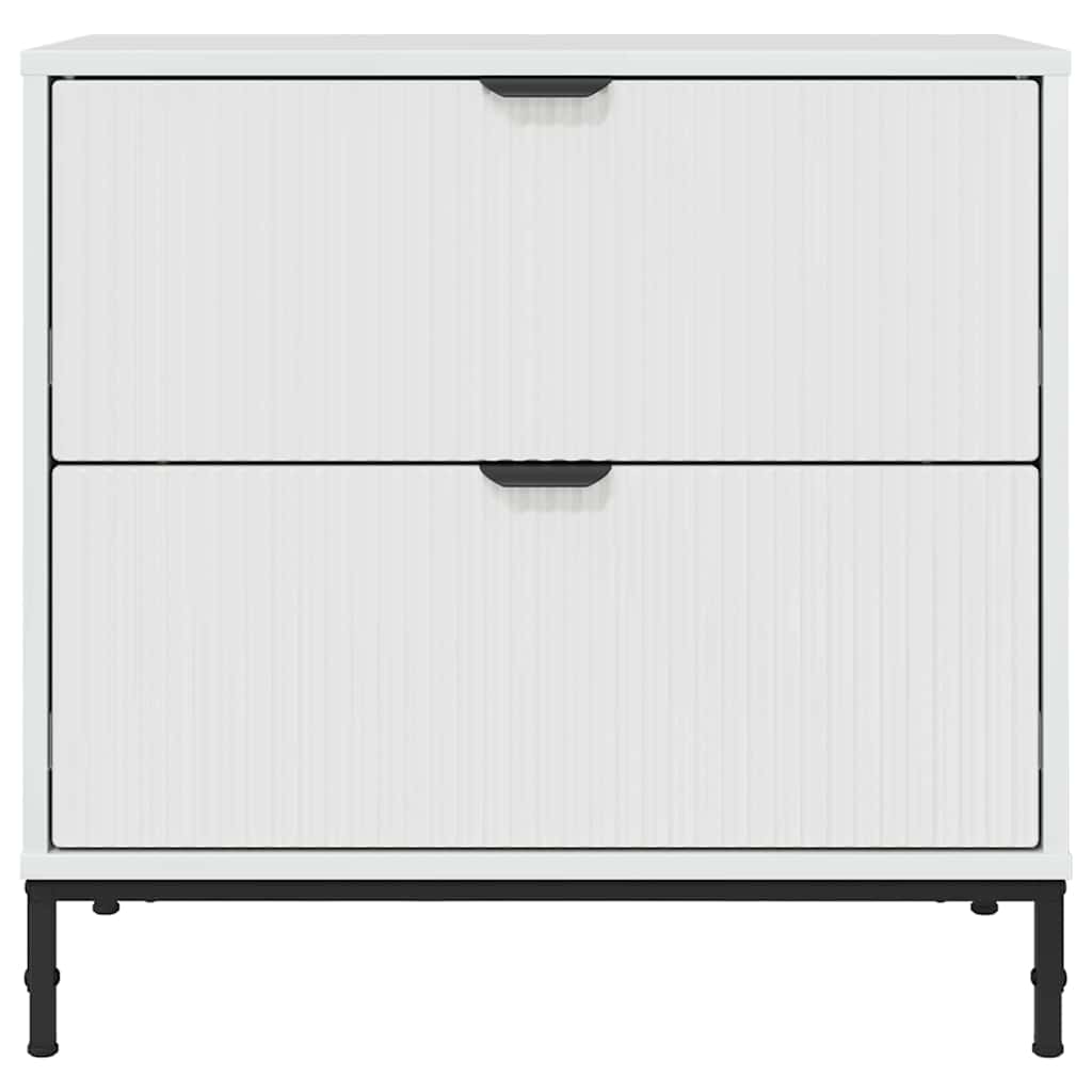 Bedside Table with Drawer High gloss white 63.5 x 36 x 61 cm
