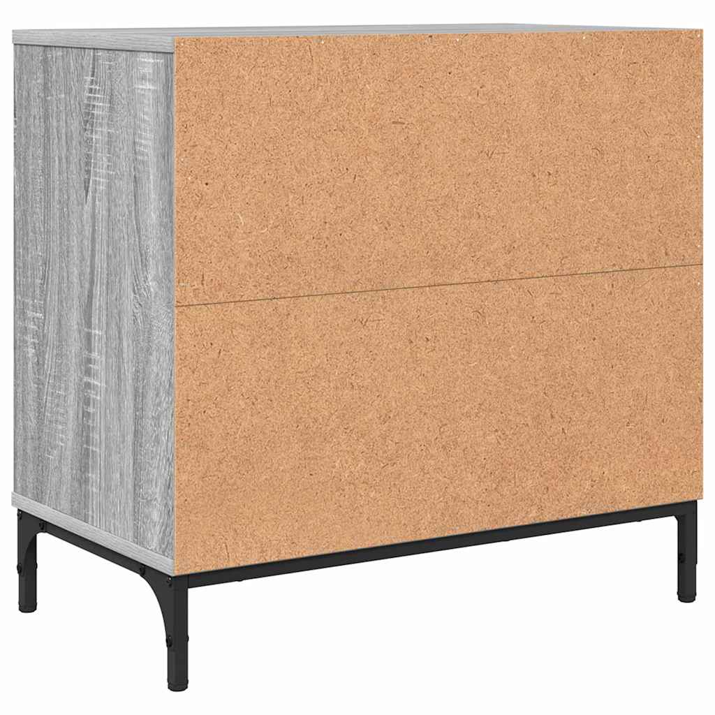 Bedside Table Grey sonoma 63.5 x 36 x 61 cm Engineered wood