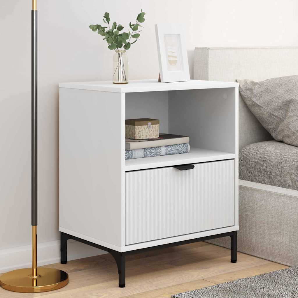 Bedside Cabinet 2 pcs White 49 x 36 x 61 cm Engineered wood