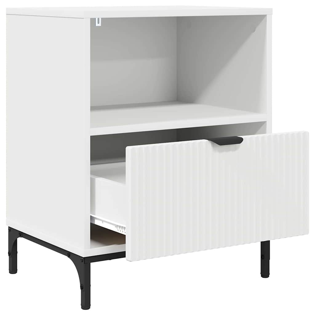 Bedside Cabinet 2 pcs White 49 x 36 x 61 cm Engineered wood