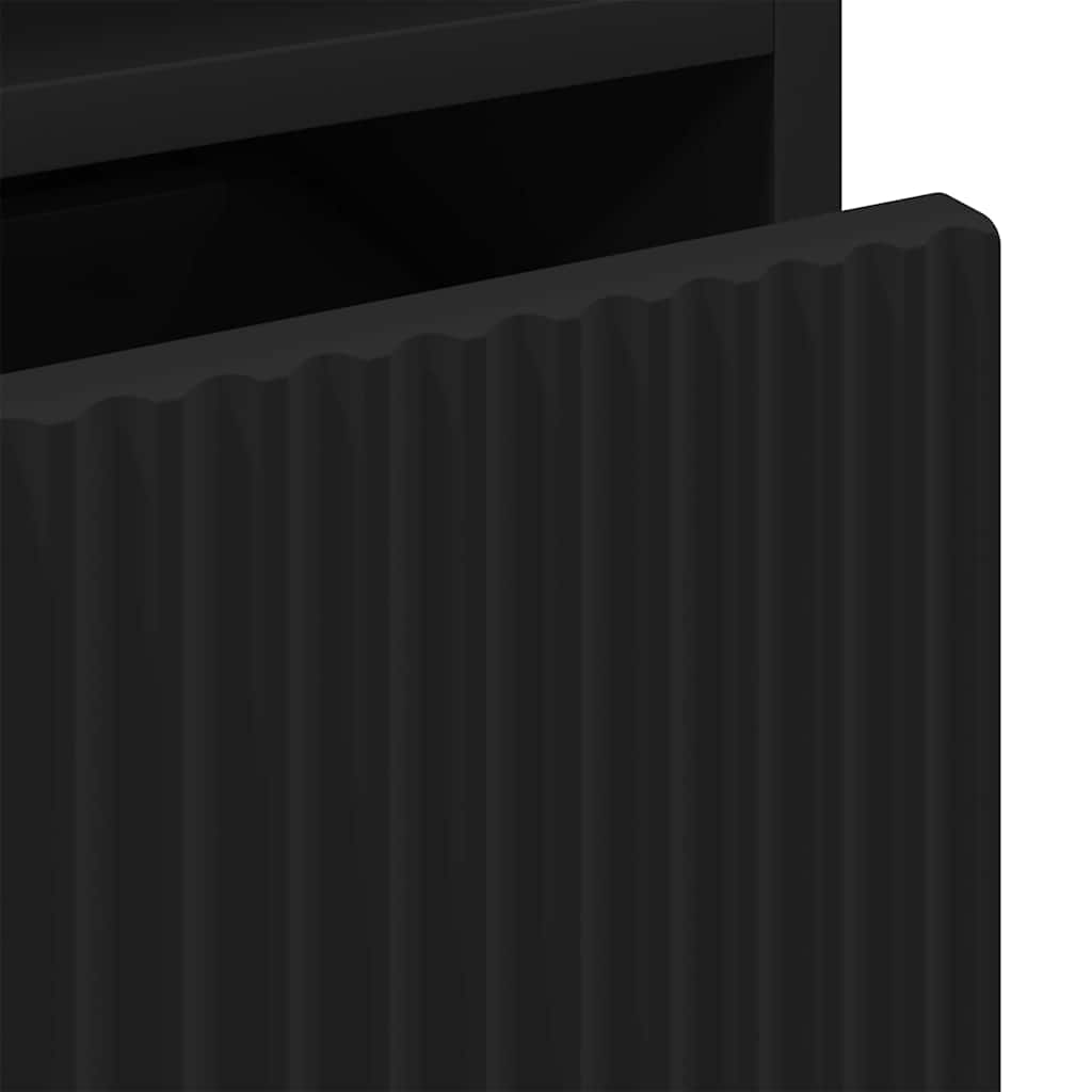Bedside Cabinet Black 49 x 36 x 61 cm Engineered wood