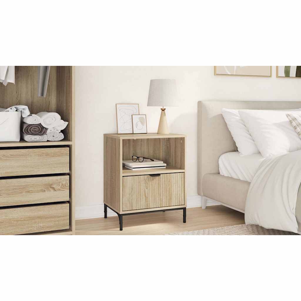 Bedside Cabinet Sonoma oak 49 x 36 x 61 cm Engineered wood