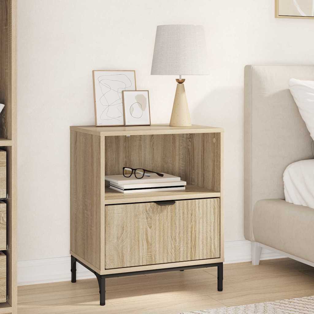 Bedside Cabinet Sonoma oak 49 x 36 x 61 cm Engineered wood