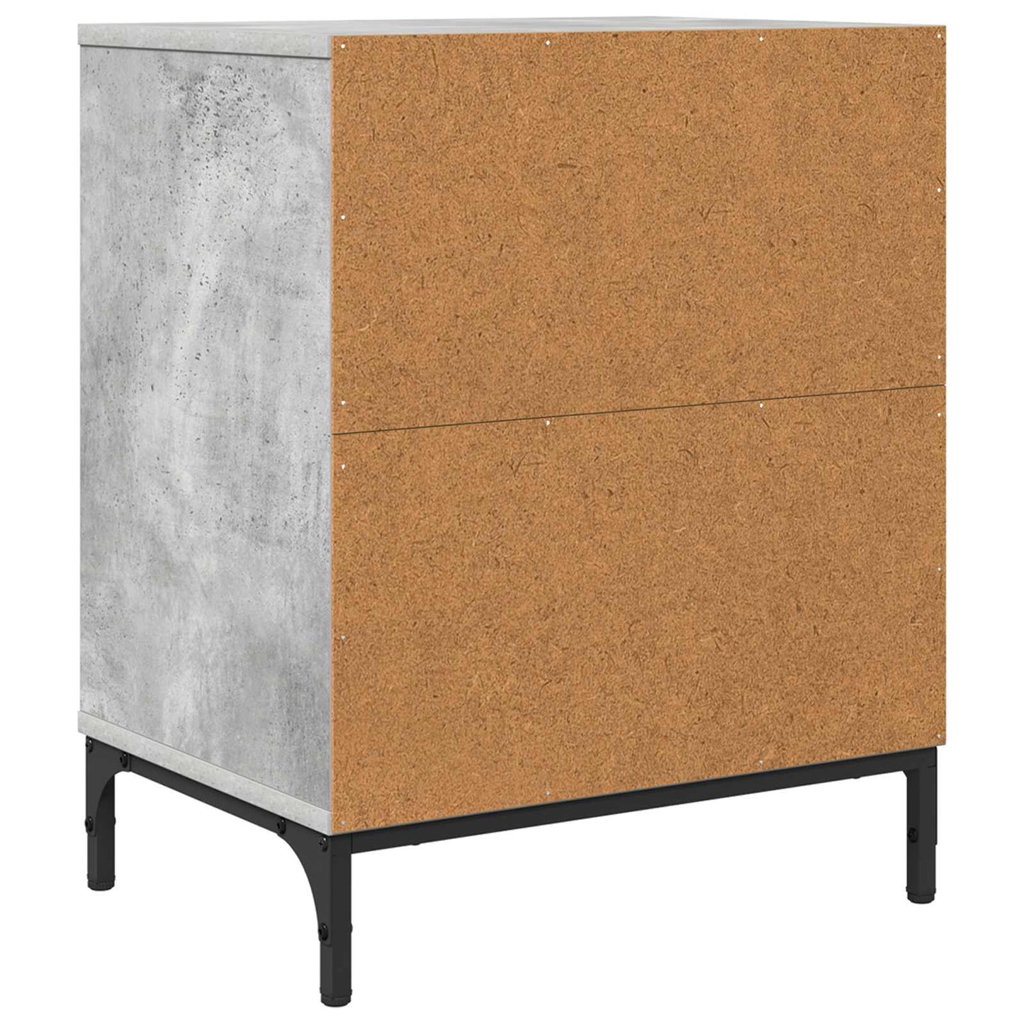 Bedside Cabinet with Drawer 2 pcs Concrete grey 49 x 36 x 61 cm