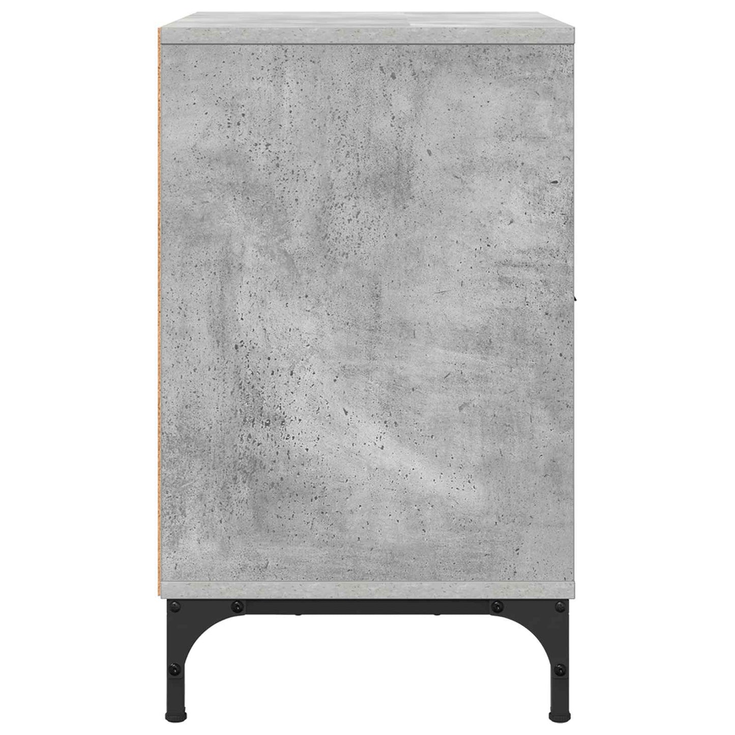 Bedside Cabinet with Drawer 2 pcs Concrete grey 49 x 36 x 61 cm
