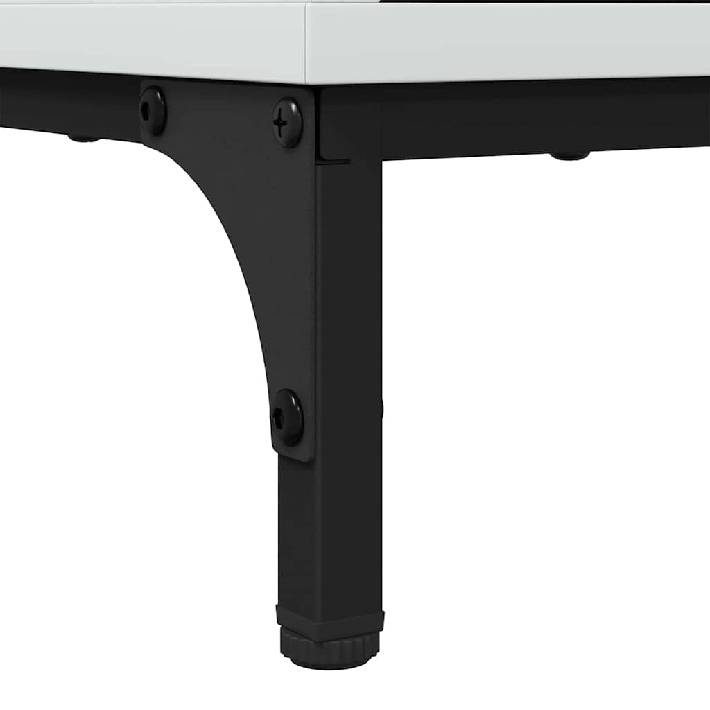 Bedside Cabinet with Drawer High gloss white 49 x 36 x 61 cm