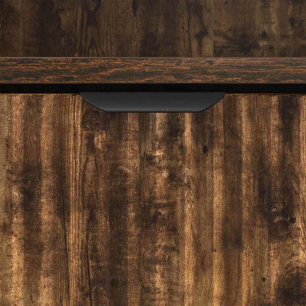 Bedside Cabinet with Drawer 2 pcs Smoked oak 49 x 36 x 61 cm