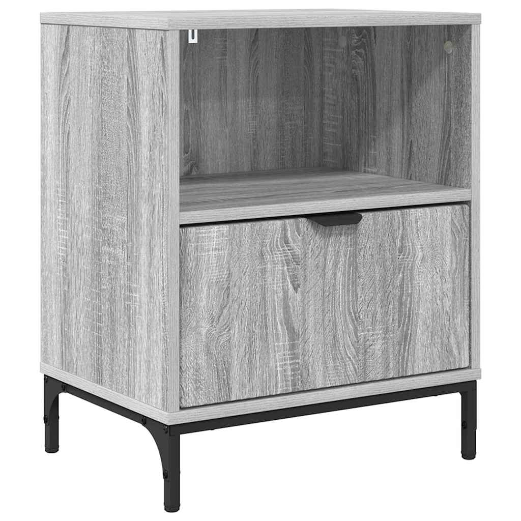 Bedside Cabinet Grey sonoma 49 x 36 x 61 cm Engineered wood