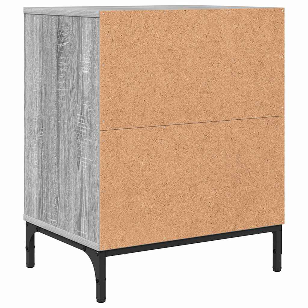 Bedside Cabinet with Drawer 2 pcs Grey sonoma 49 x 36 x 61 cm