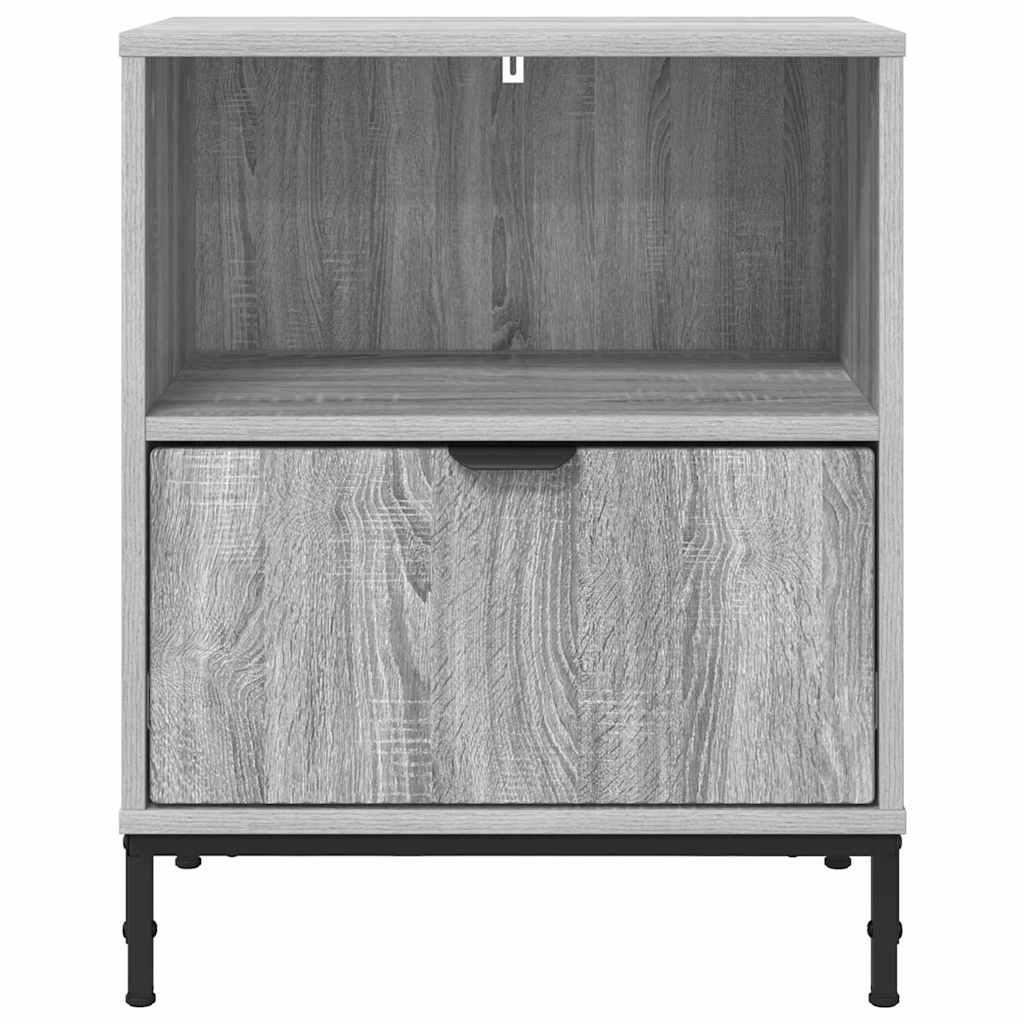 Bedside Cabinet with Drawer 2 pcs Grey sonoma 49 x 36 x 61 cm