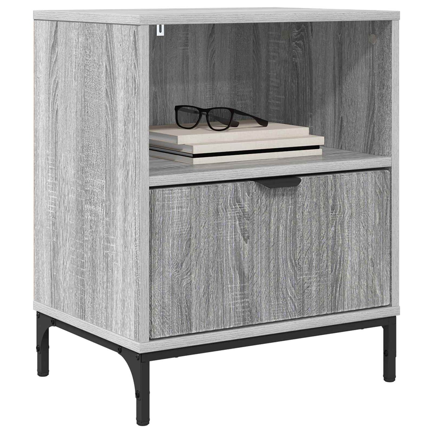 Bedside Cabinet with Drawer 2 pcs Grey sonoma 49 x 36 x 61 cm