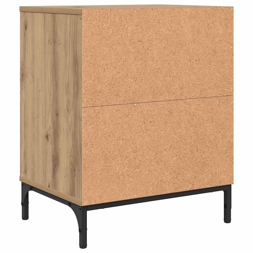 Bedside Cabinet with Drawer 2 pcs Artisan oak 49 x 36 x 61 cm