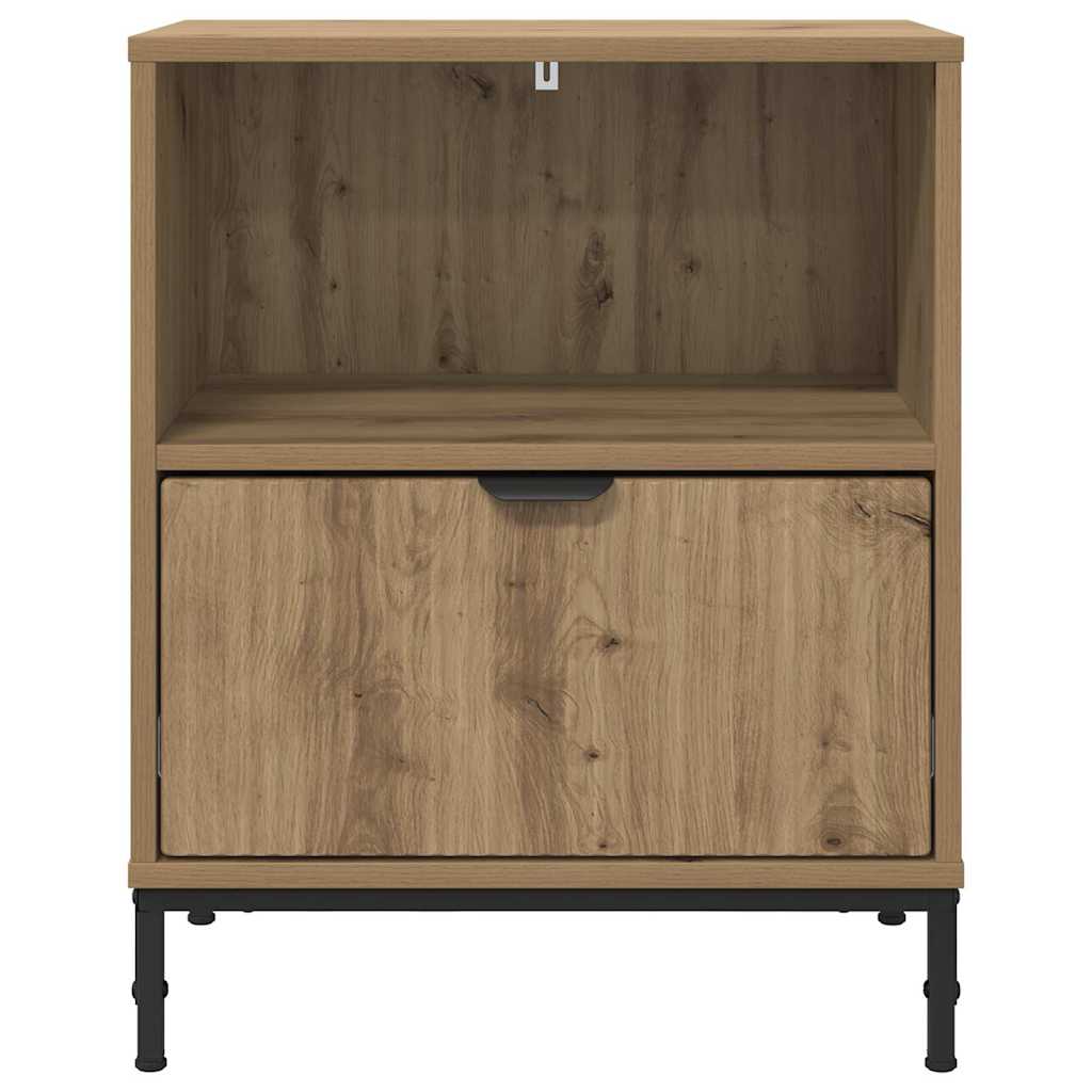 Bedside Cabinet with Drawer 2 pcs Artisan oak 49 x 36 x 61 cm
