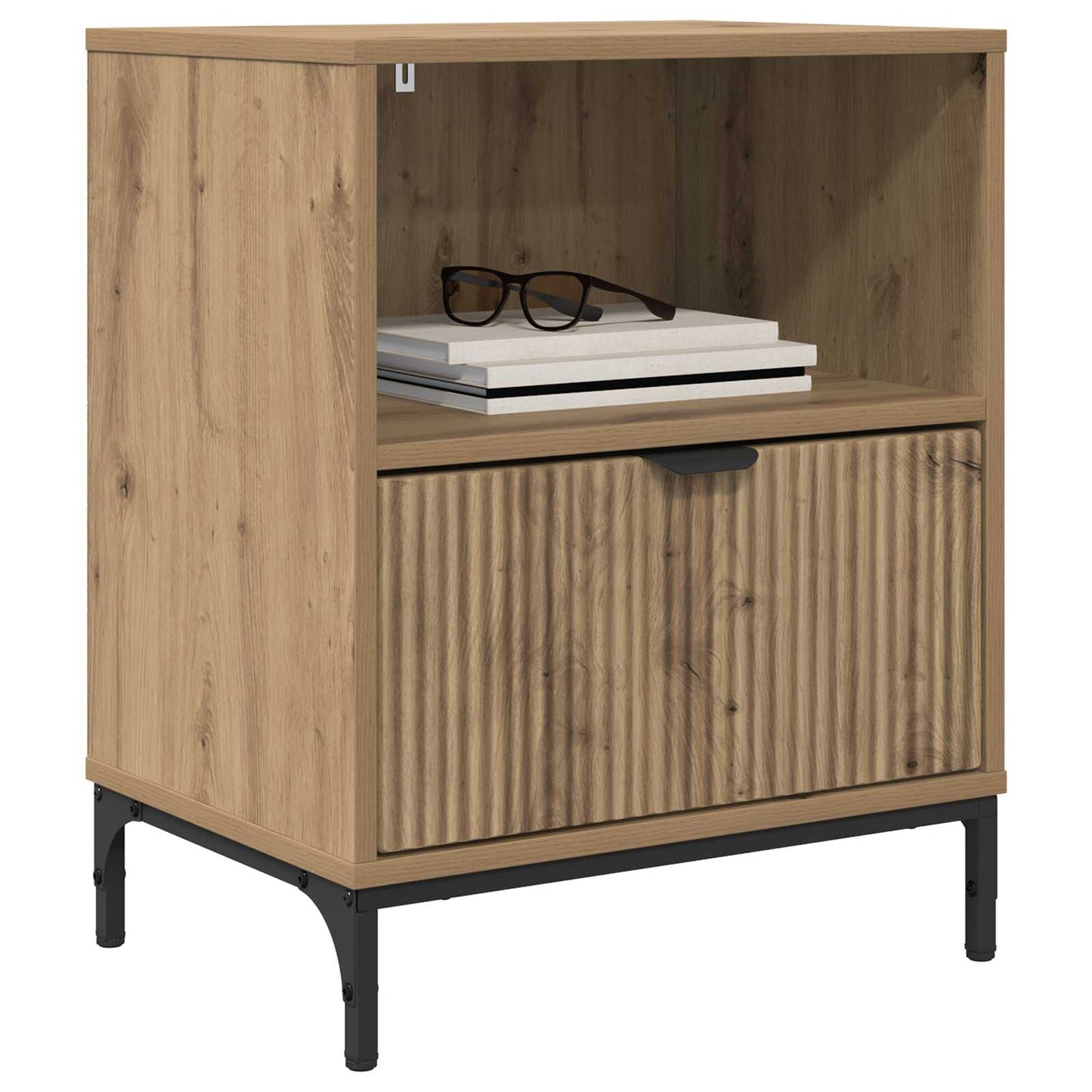 Bedside Cabinet with Drawer 2 pcs Artisan oak 49 x 36 x 61 cm