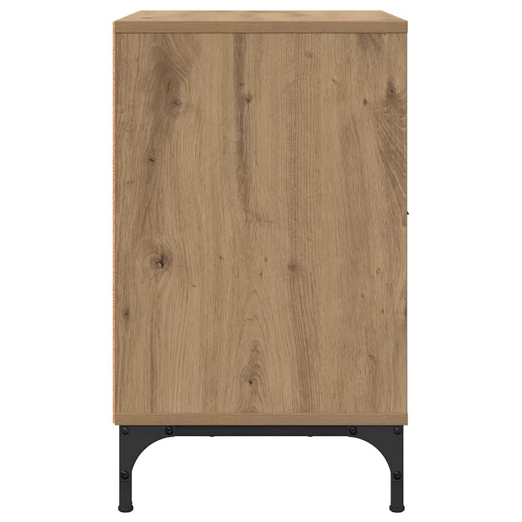 Bedside Cabinet with Drawer 2 pcs Artisan oak 49 x 36 x 61 cm