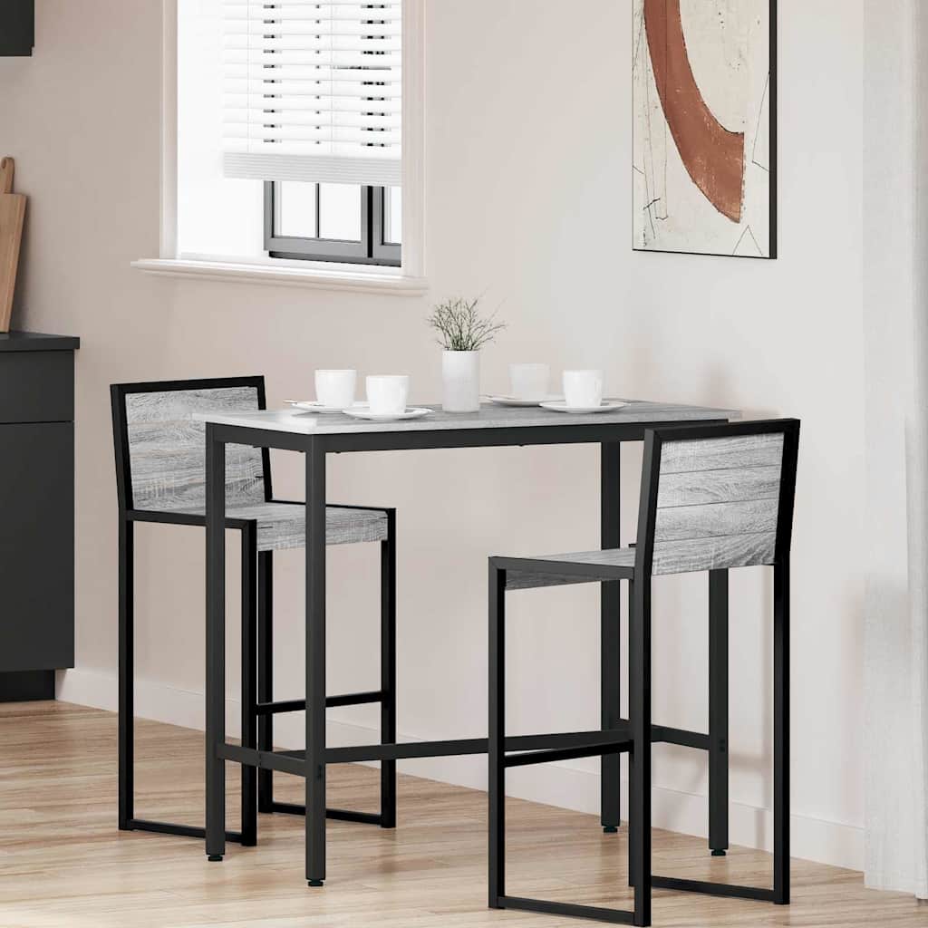 Table Grey Sonoma 100 x 50 x 90.5 cm Engineered Wood and Steel