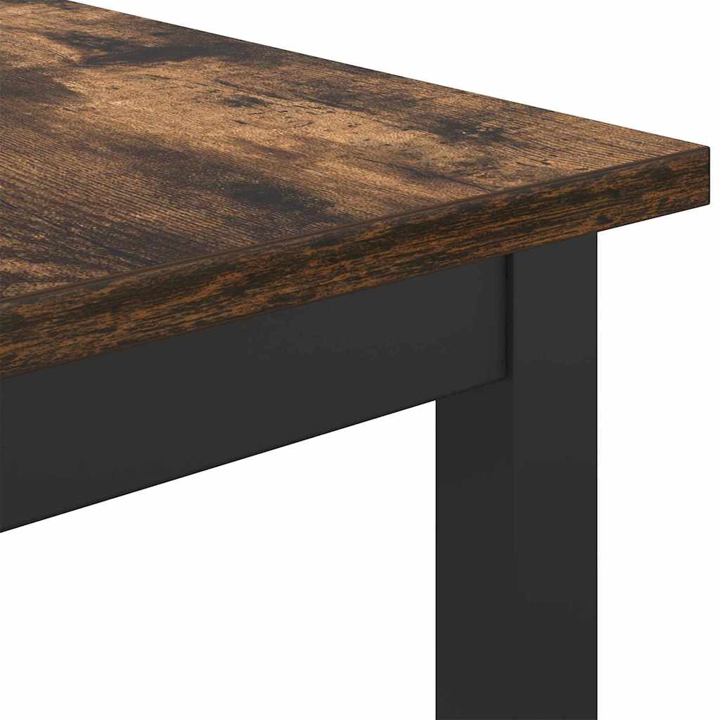 Table Smoked Oak 100 x 40 x 100.5 cm Engineered Wood and Steel