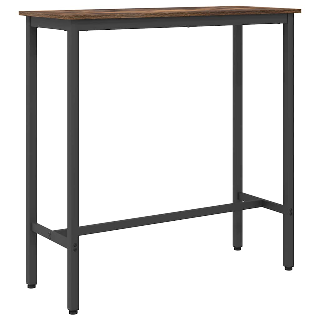 Table Smoked Oak 100 x 40 x 100.5 cm Engineered Wood and Steel