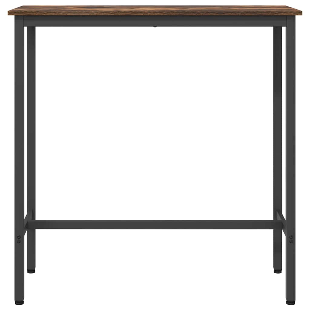 Table Smoked Oak 100 x 40 x 100.5 cm Engineered Wood and Steel